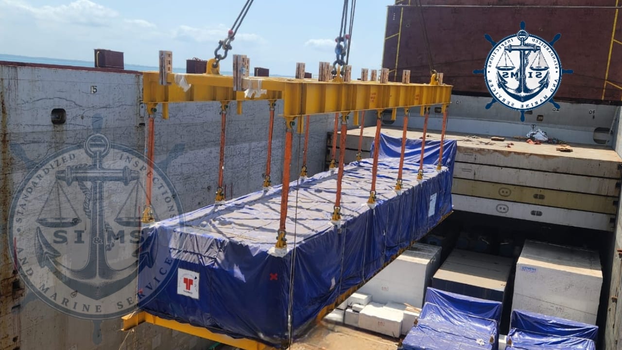 Project cargo staged on the quay ahead of loading