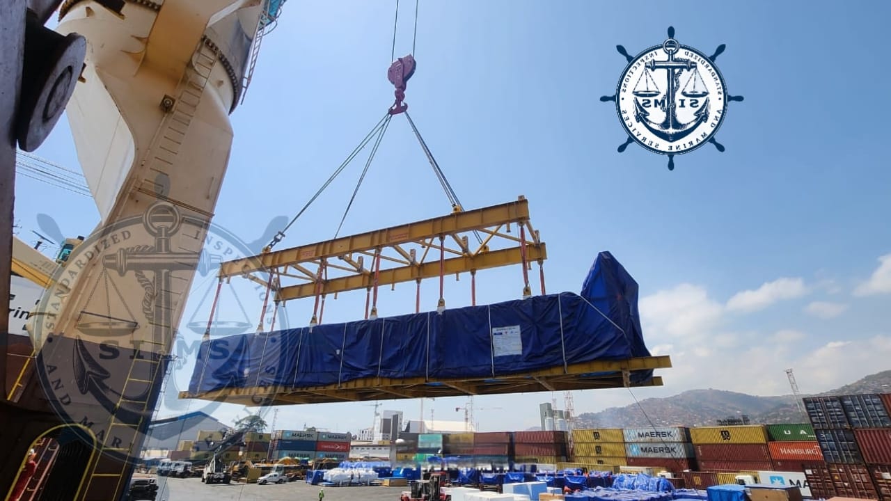 Out-of-gauge cargo prepared for loading